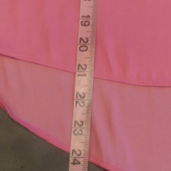 Naked Zebra Bubble Gum Punk High-low Collared Satin Blouse - Small - Picture 12 of 12